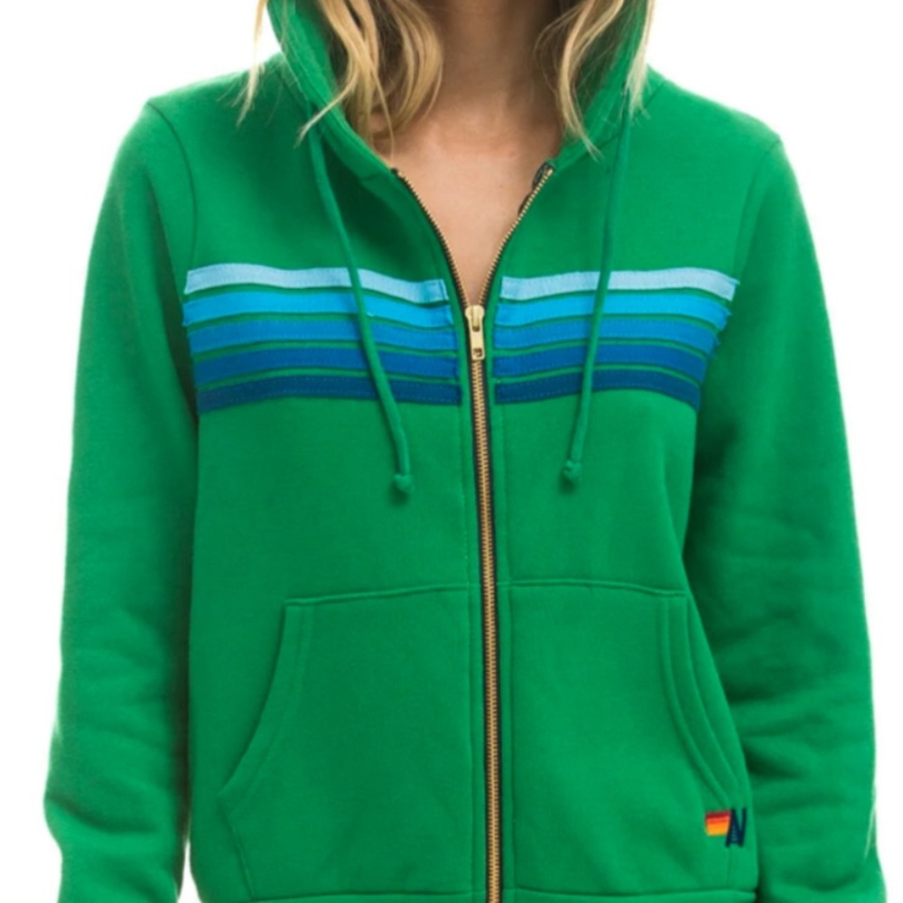 Kelly Green Aviator Nation Zip Up Women’s